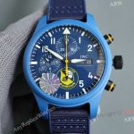 TW Factory Super Clone IWC Pilot's Chronograph 7750 Blue Ceramic Watch 44.5mm